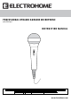 Electrohome Professional Dynamic Karaoke Microphone Instruction Manual