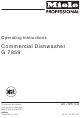 Miele G 7859 Operating Instructions Manual