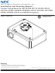 NEC NP600CM Installation And Assembly Manual