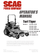 Scag Power Equipment Turf Tiger STT52V-27CH Operator's Manual