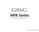 QSC HPR Series Quick Start Manual