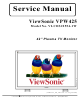 ViewSonic VPW425 Service Manual