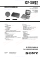 Sony ICF-SW07 Service Manual