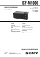 Sony ICF-M1000 Service Manual
