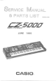 Casio CZ-5000 Service Manual & Parts List