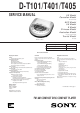Sony D-T101 Service Manual