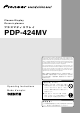 Pioneer PDP-424MV Operating Instructions Manual