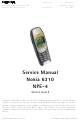Nokia 6310 Service Manual