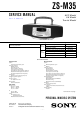 Sony ZS-M35 Service Manual