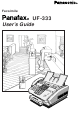 Panasonic Panafax UF-333 User Manual