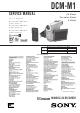 Sony DCM-M1 Service Manual