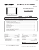 Sharp 20F650 Service Manual