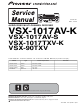 Pioneer VSX-1017AV-K Service Manual