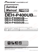 Pioneer DEH-P4050UB/XS/ES Service Manual