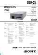 Sony DSR-25 Service Manual