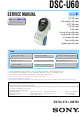 Sony Cyber-shot DSC-U60 Service Manual