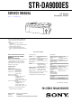 Sony STR-DA9000ES Service Manual