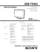 Sony Trinitron GDM-FW900 Service Manual