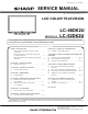 Sharp LC-52D62U Service Manual