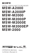 Sony MSW-A2000 Operation Manual