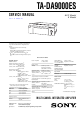 Sony TA-DA9000ES Service Manual