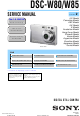 Sony Cyber-Shot DSC-W80 Service Manual