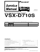 Pioneer VSX-D710S Service Manual