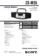 Sony ZS-M35 Service Manual