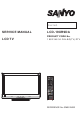 Sanyo LCD-19XR9DA Service Manual