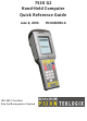 Psion Teklogix 7530 G2 Quick Reference Manual