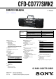 Sony CFD-CD777SMK2 Service Manual