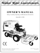 Walker Model MS (13 HP) Owner's Manual