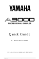 Yamaha A3000 Quick Manual