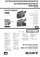 Sony CCD-TR315E Service Manual