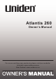 Uniden Atlantis 260 Owner's Manual