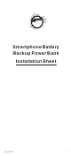 SIIG Smartphone Battery Backup Power Bank Installation Sheet