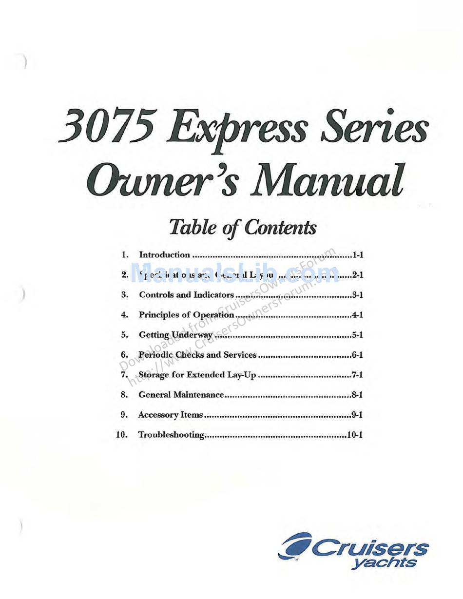 cruisers yachts manuals