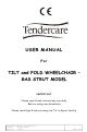 Tendercare GAS STRUT TILT and FOLD Wheelchair User Manual