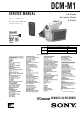 Sony DCM-M1 Service Manual