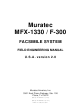 Muratec MFX-1330 Field Engineering Manual