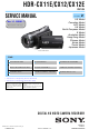 Sony HDR-CX11E Service Manual