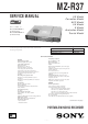 Sony MZ-R37 Service Manual