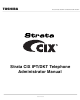 Toshiba Strata CIX IPT Administrator's Manual