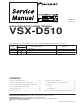 Pioneer VSX-D510 Service Manual