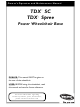Invacare TDX SC Operator And  Maintenance Manual