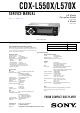 Sony CDX-L550X Service Manual