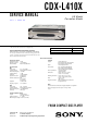 Sony CDX-L410X Service Manual