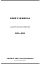 Circuit-test DCL-420 User Manual