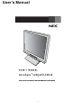 NEC AccuSync LCD51V User Manual