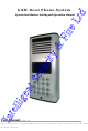 Intelligent Security GSM Door Phone System Installation And Operation Manual